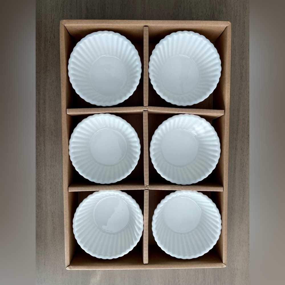 NWT Superior Porcelain Set of 6 Round Dishes